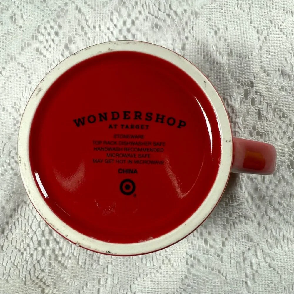 Target WONDERSHOPS Christmas Mug - Gingerbread Men, Candy Canes, Snowflakes, 14